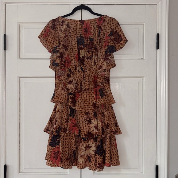 Ulla Johnson Ayla Mini Dress SILK Flutter Floral Tropical Ruffle NEW NWT Size 8 - Picture 13 of 17